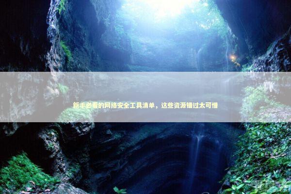 新手必看的网络安全工具清单，这些资源错过太可惜 IT技术