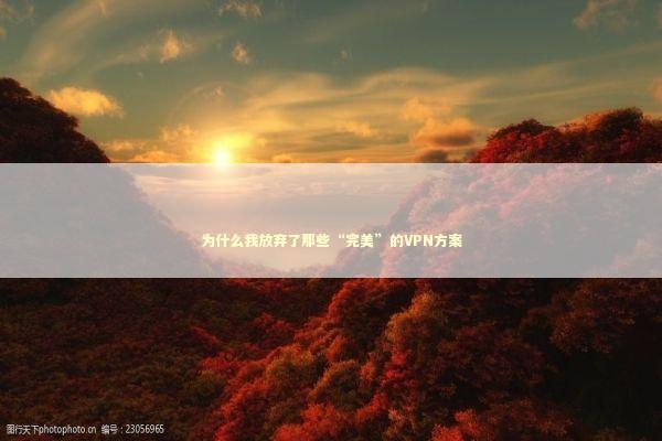 为什么我放弃了那些“完美”的VPN方案 为什么我放弃了那些“完美”的VPN方案 IT技术